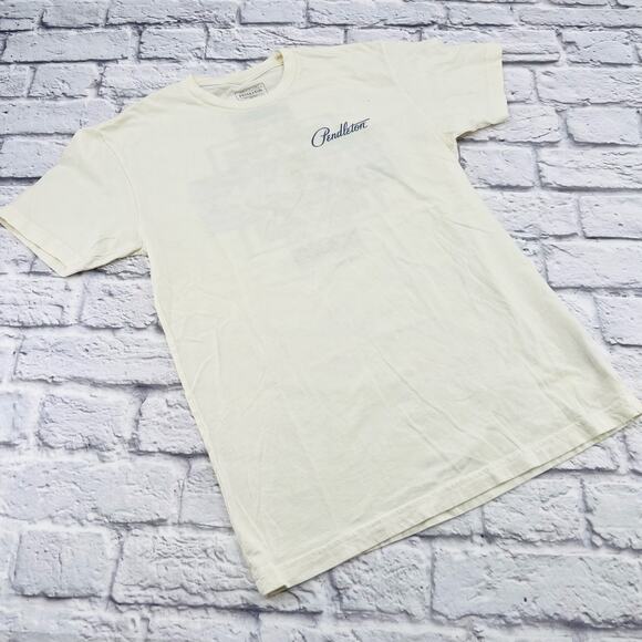 PENDLETON Men's Short‎ Sleeve Southwest Graphic Tee Small Cream Crewneck - Picture 1 of 10